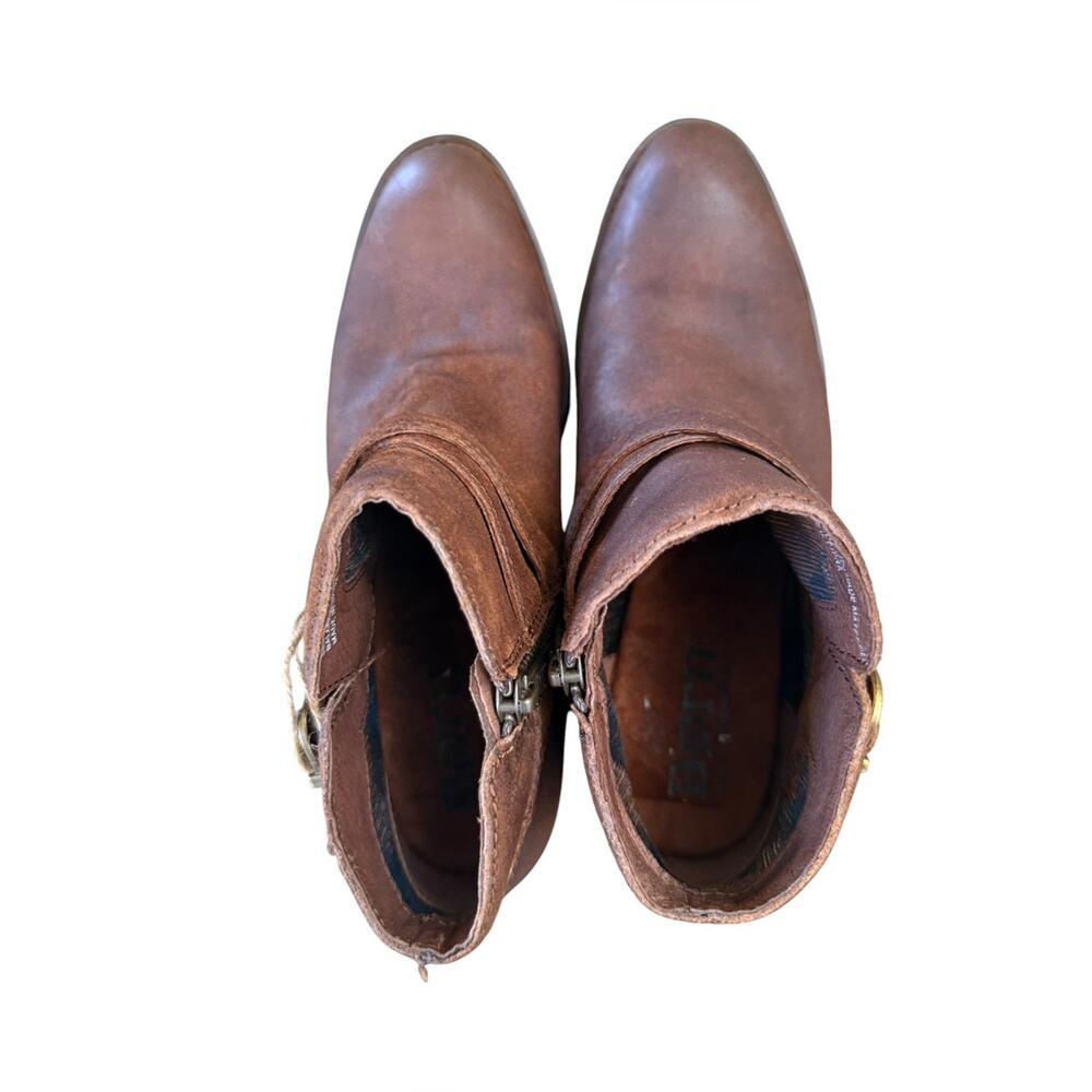 Born Ozark Leather Distressed Brown Booties – Sz 8M - Picture 6 of 8